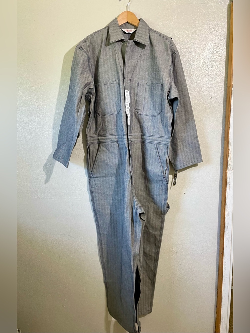 Vintage Workwear Utility Shop Herringbone Coveralls NWT Walls MasterMade L Short